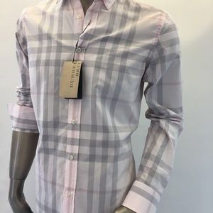 BURBERRY BRIT MEN`S SHIRT NWT CASUAL OFF WHITE
